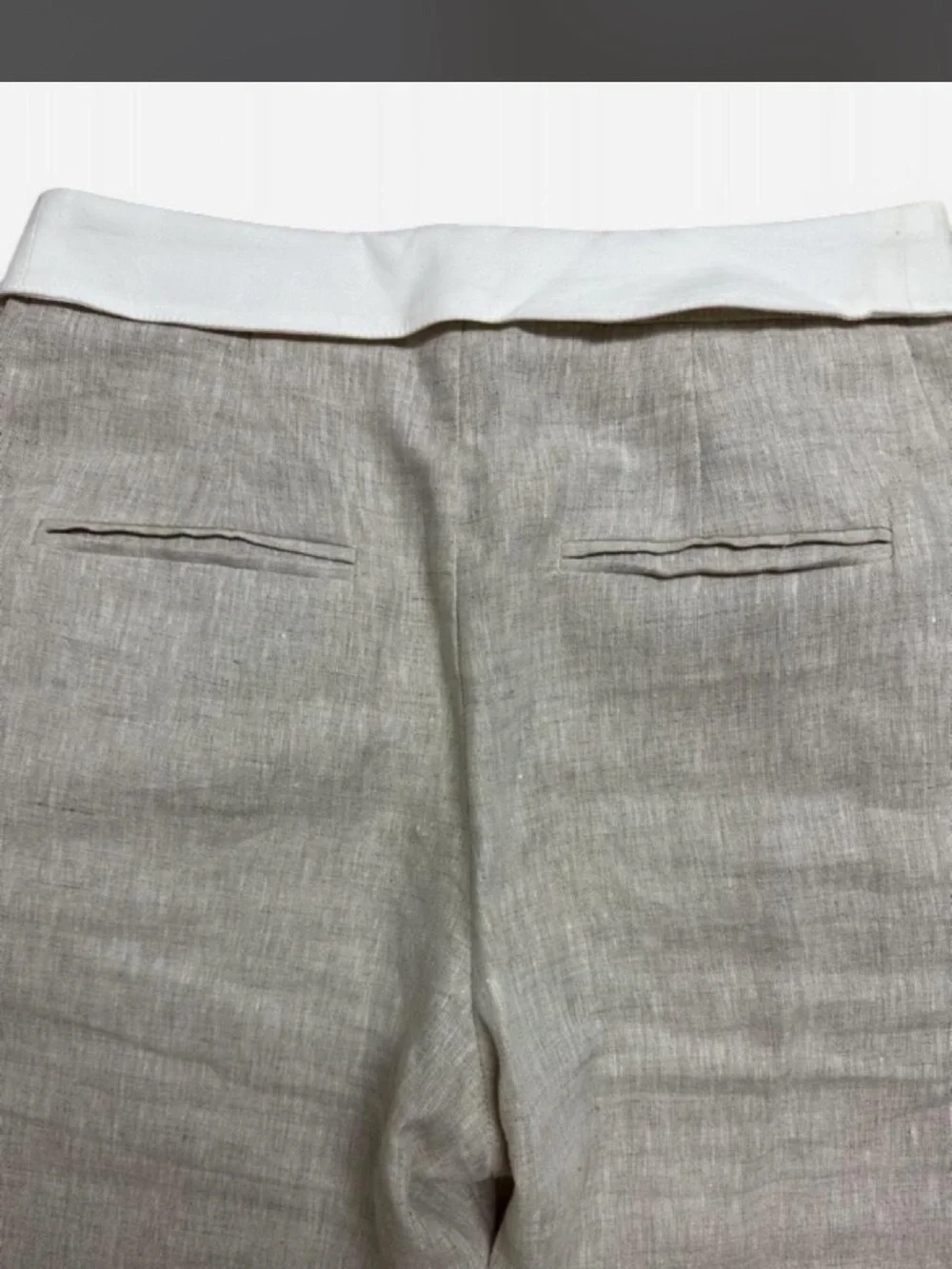 NWT Reformation Light Taupe Stevie Linen Blend Pant Trouser